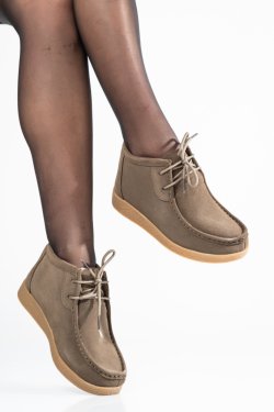 GHETE KHAKI PIELE NATURALA INTOARSA 9SP604-2